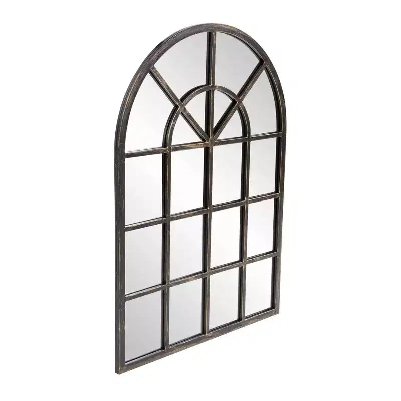 Miroir en métal à carreaux bronze huilé : style moderne