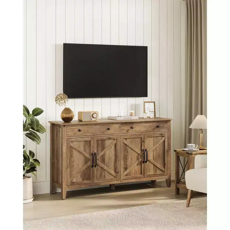 Meuble de bar à café, armoire de rangement de cuisine avec 2 tiroirs