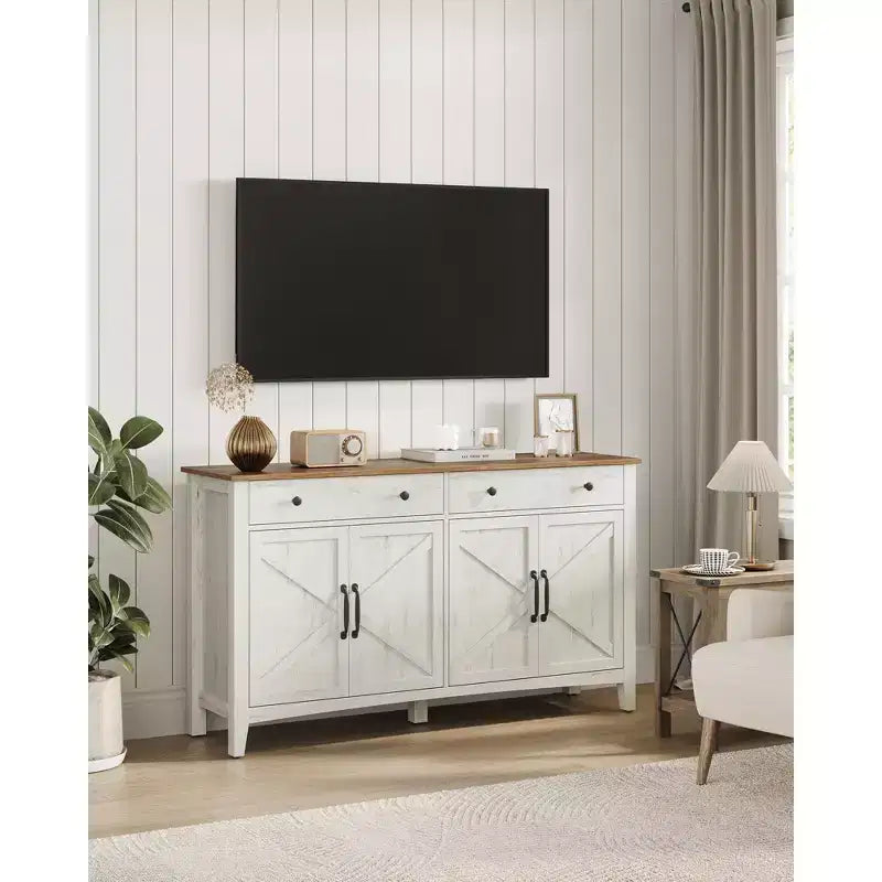 Meuble de bar à café, armoire de rangement de cuisine avec 2 tiroirs