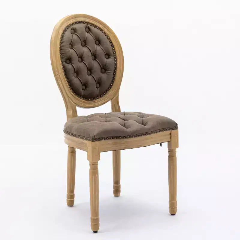 Chaise de salle à manger en bois massif de style français