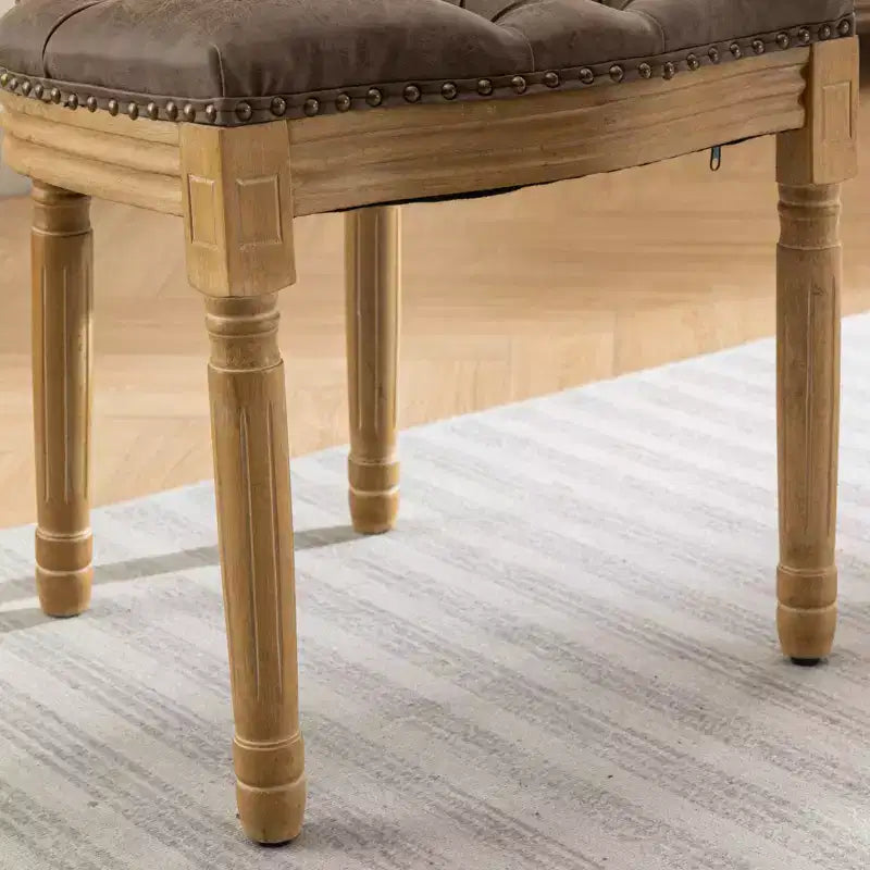 Chaise de salle à manger en bois massif de style français