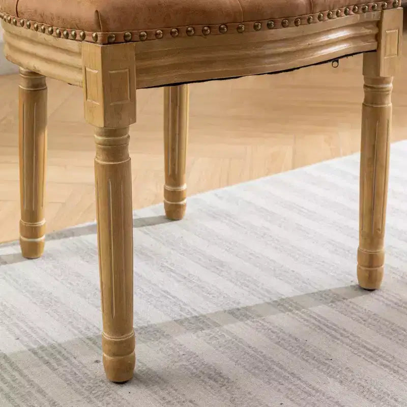 Chaise de salle à manger en bois massif de style français