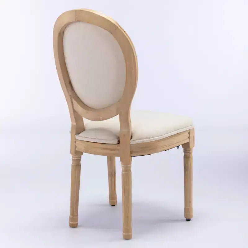 Chaise de salle à manger en bois massif de style français