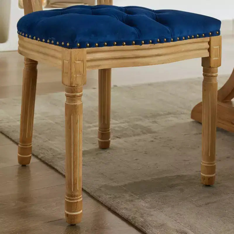 Chaise de salle à manger en bois massif de style français