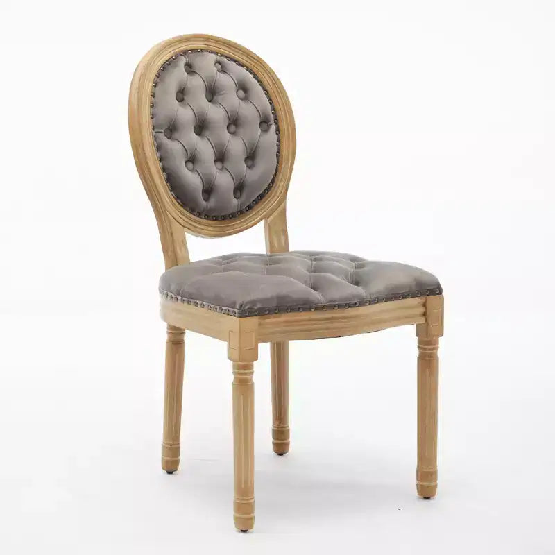 Chaise de salle à manger en bois massif de style français