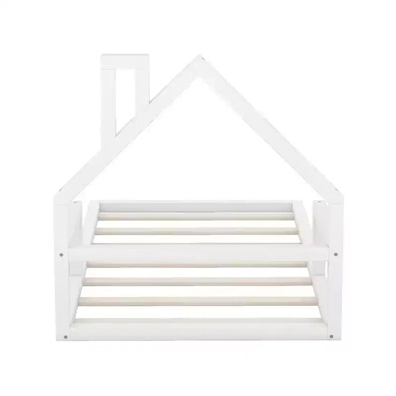 Cadre de lit simple avec tête de lit de rangement