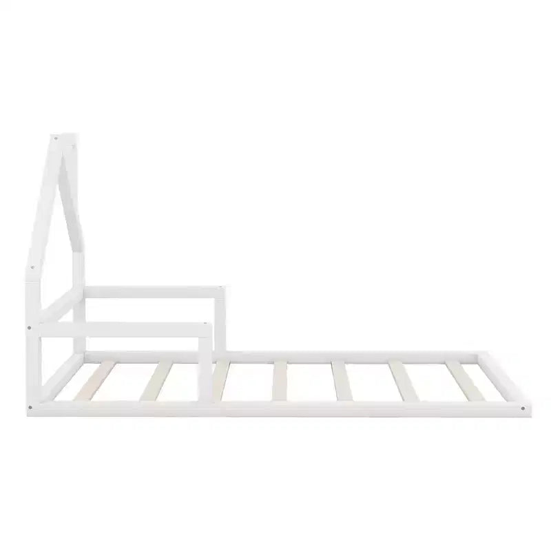 Cadre de lit simple avec tête de lit de rangement