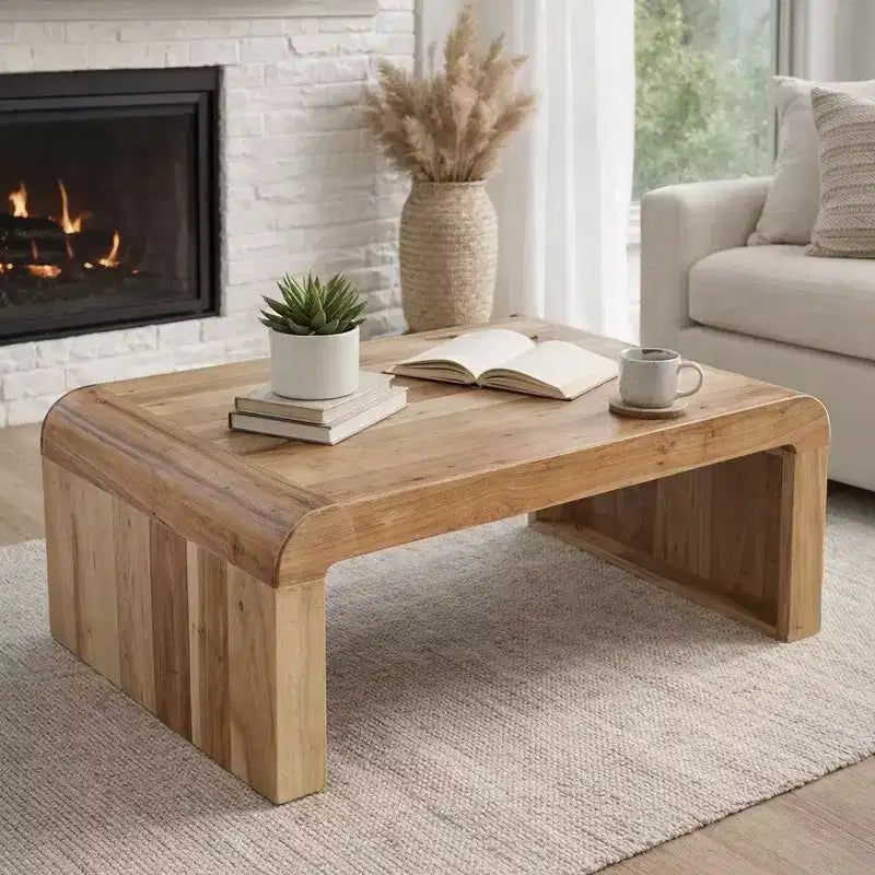 Table basse artisanale naturelle