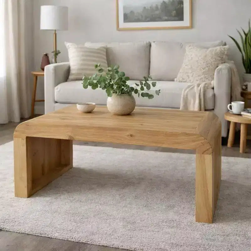 Table basse artisanale naturelle