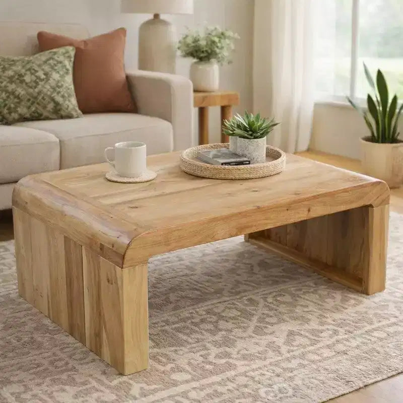 Table basse artisanale naturelle