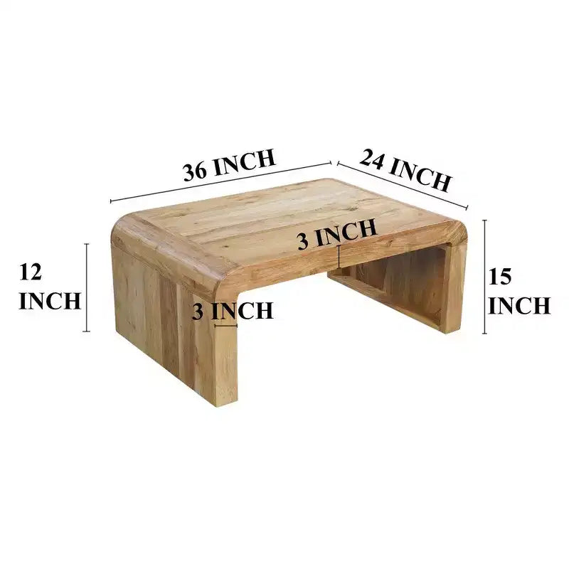 Table basse artisanale naturelle