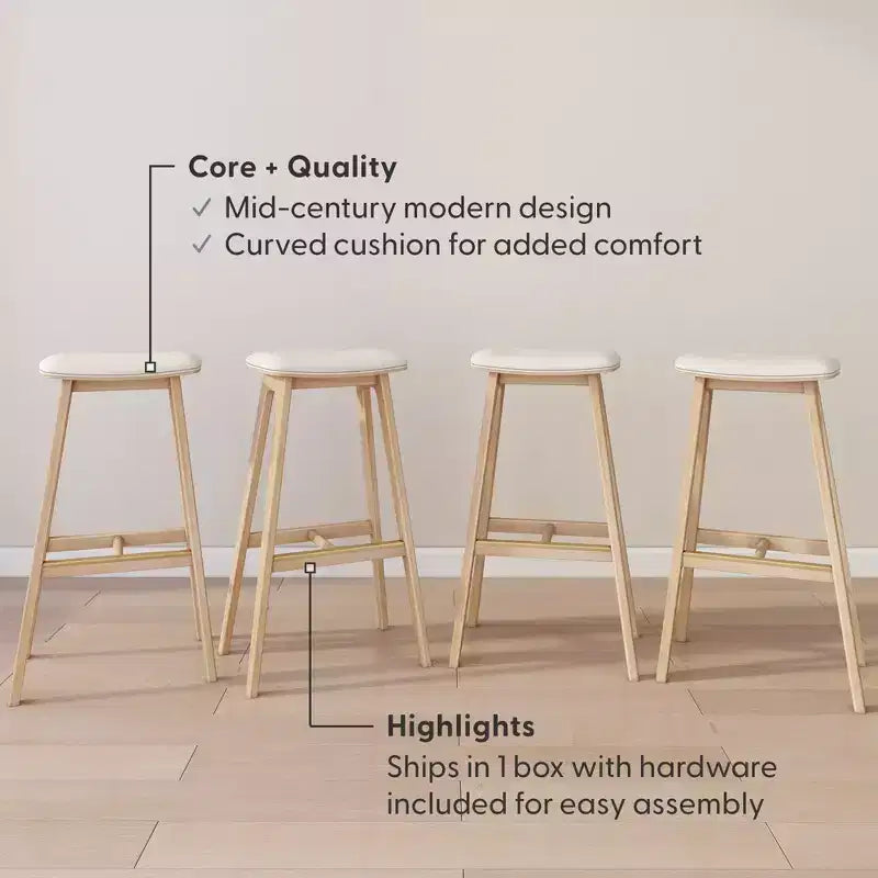 Tabouret de bar rembourré (76 cm)