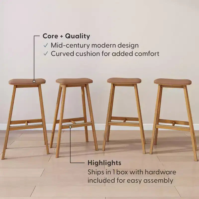 Tabouret de bar rembourré (76 cm)