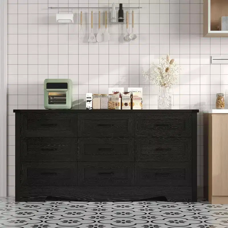 Commode à tiroirs, coffre en bois de style ferme moderne du milieu du siècle