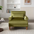 Fauteuil d'appoint en velours avec support lombaire ergonomique