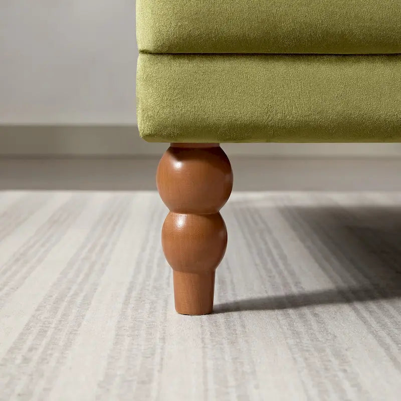 Fauteuil d'appoint en velours avec support lombaire ergonomique