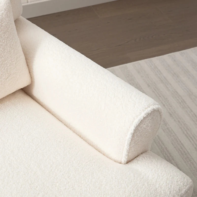 Fauteuil d'appoint en velours avec support lombaire ergonomique