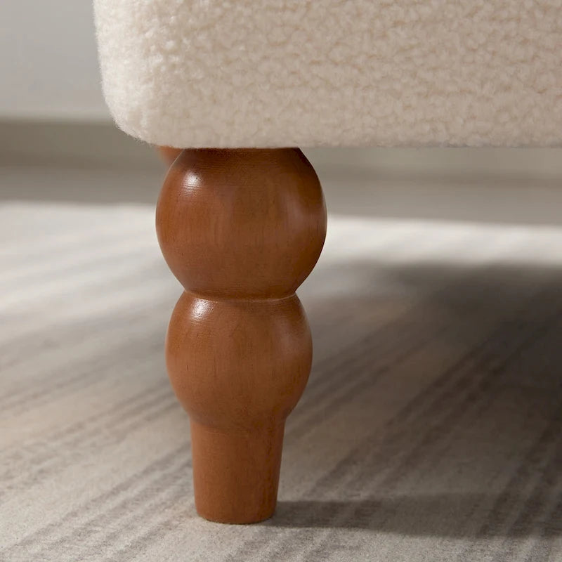 Fauteuil d'appoint en velours avec support lombaire ergonomique