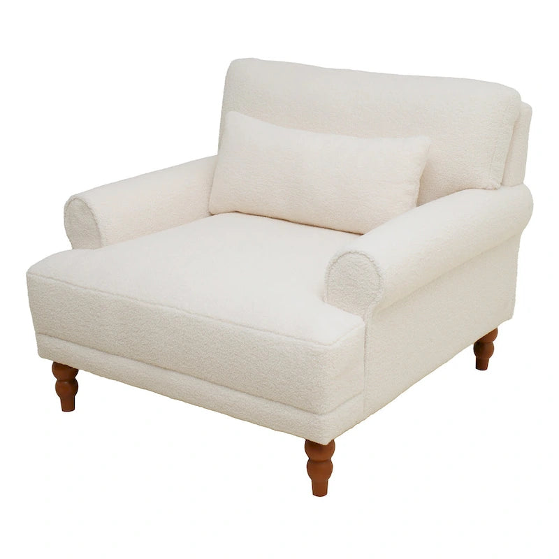 Fauteuil d'appoint en velours avec support lombaire ergonomique