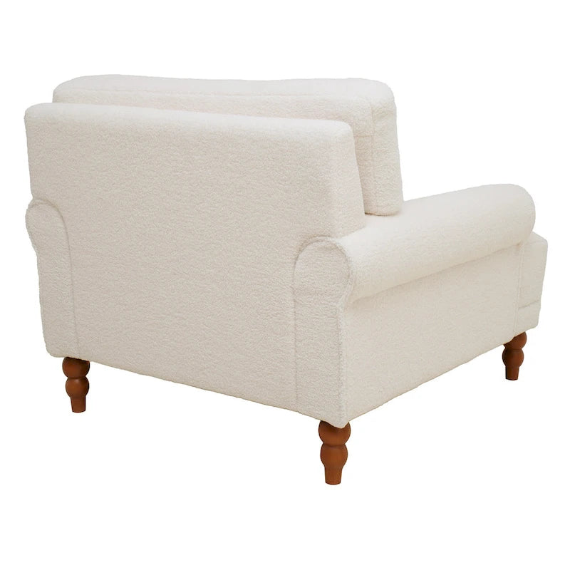 Fauteuil d'appoint en velours avec support lombaire ergonomique
