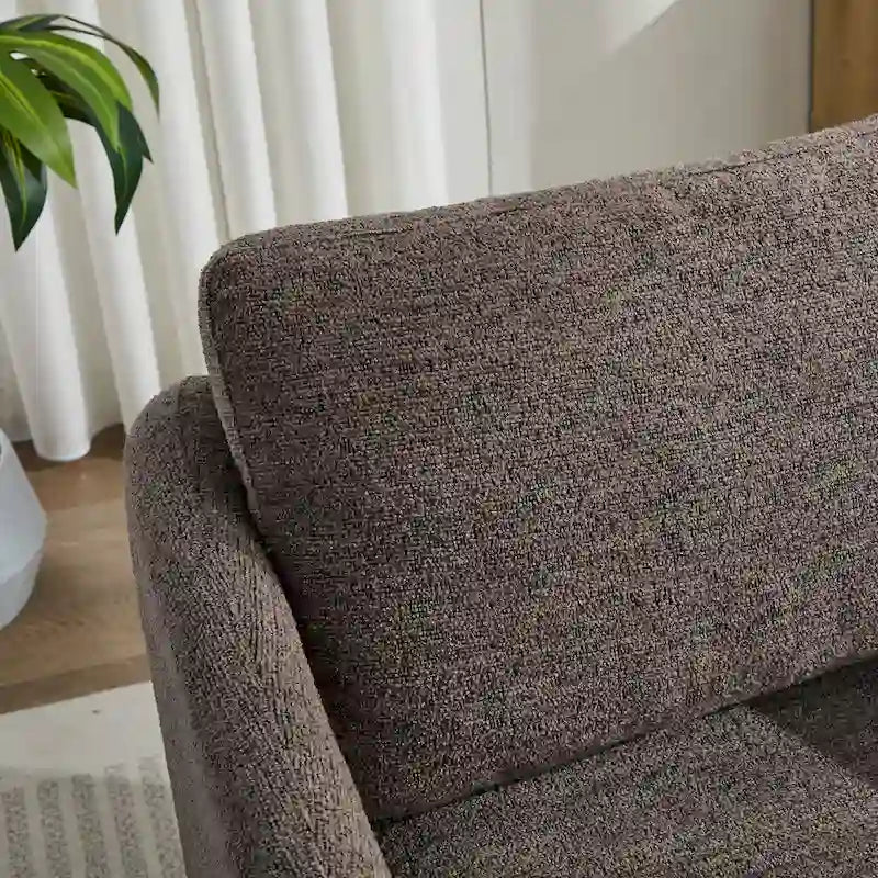 Fauteuil pivotant d'appoint au design moderne épuré et au rembourrage moelleux