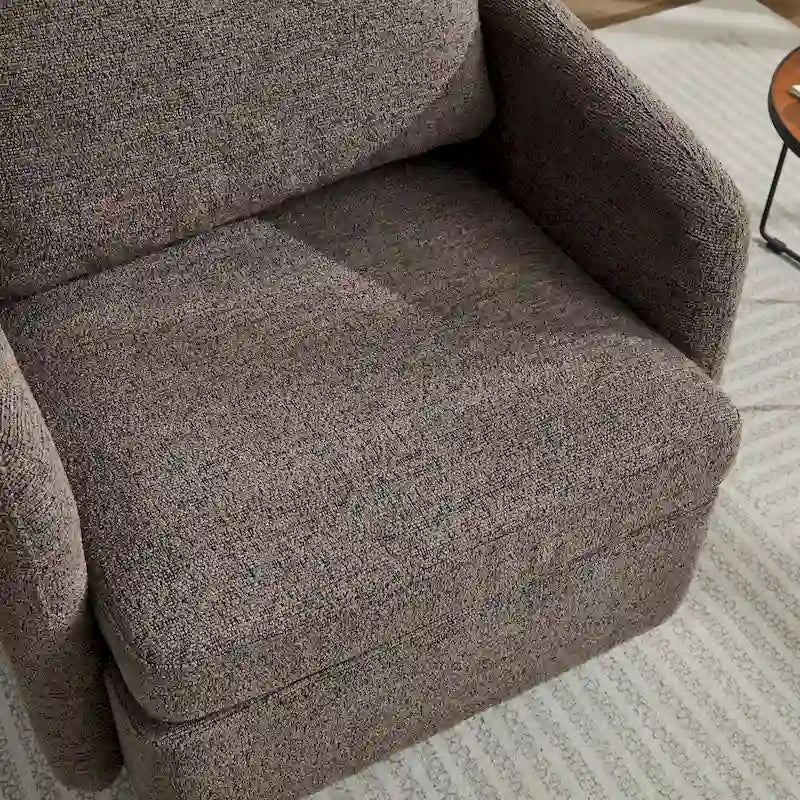 Fauteuil pivotant d'appoint au design moderne épuré et au rembourrage moelleux