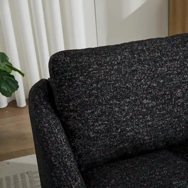 Fauteuil pivotant d'appoint au design moderne épuré et au rembourrage moelleux