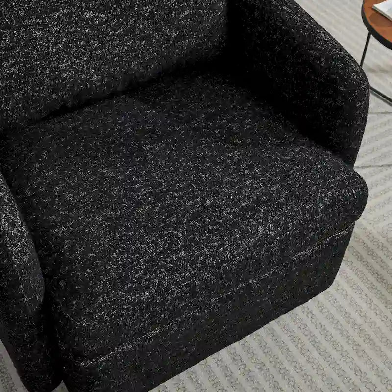 Fauteuil pivotant d'appoint au design moderne épuré et au rembourrage moelleux