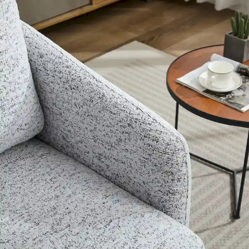 Fauteuil pivotant d'appoint au design moderne épuré et au rembourrage moelleux