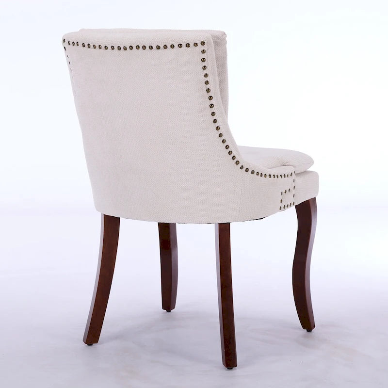 Lot de 2 chaises de salle à manger double épaisseur rembourrées