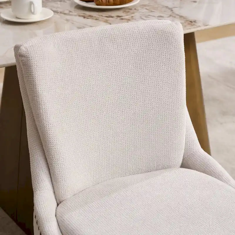 Lot de 2 chaises de salle à manger double épaisseur rembourrées