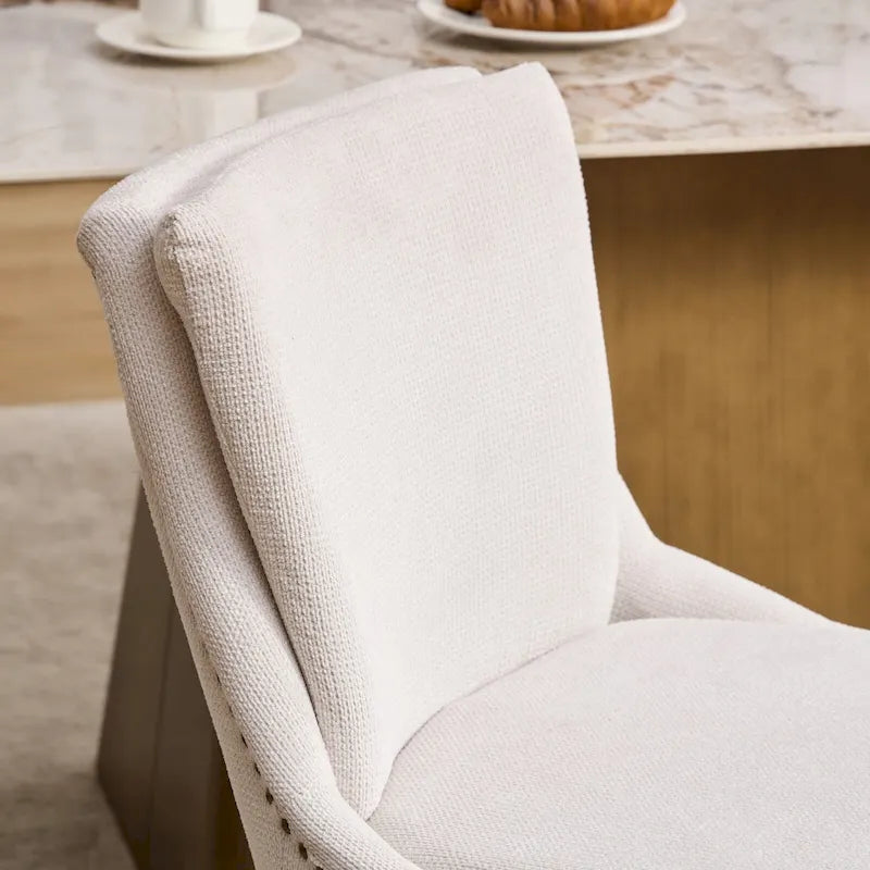 Lot de 2 chaises de salle à manger double épaisseur rembourrées