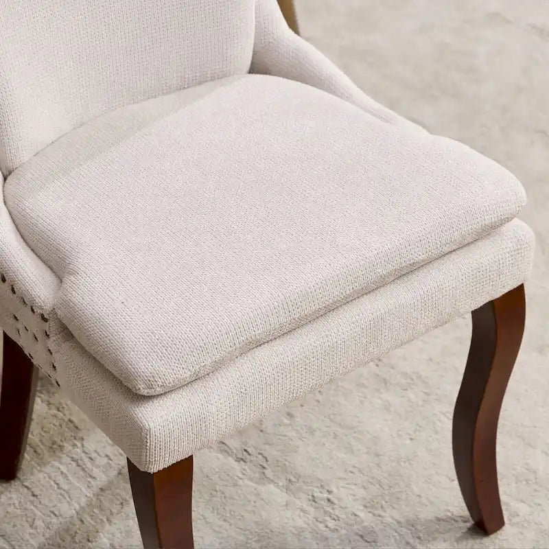 Lot de 2 chaises de salle à manger double épaisseur rembourrées