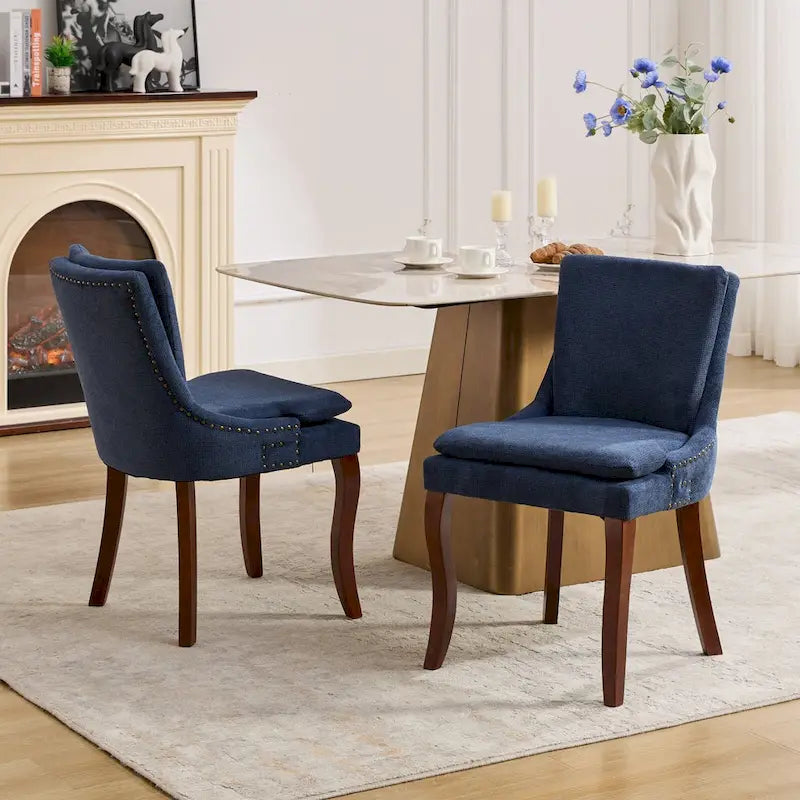Lot de 2 chaises de salle à manger double épaisseur rembourrées