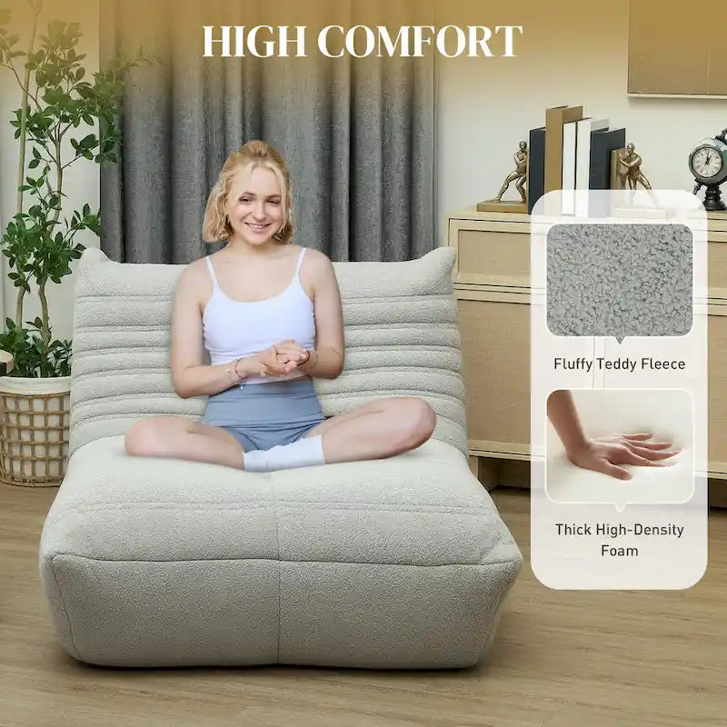Pouf poire géant pour adultes, Canapé paresseux Fireside
