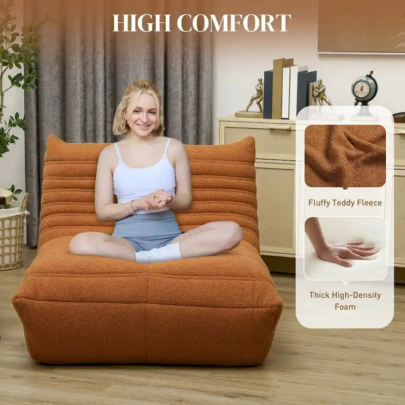 Pouf poire géant pour adultes, Canapé paresseux Fireside
