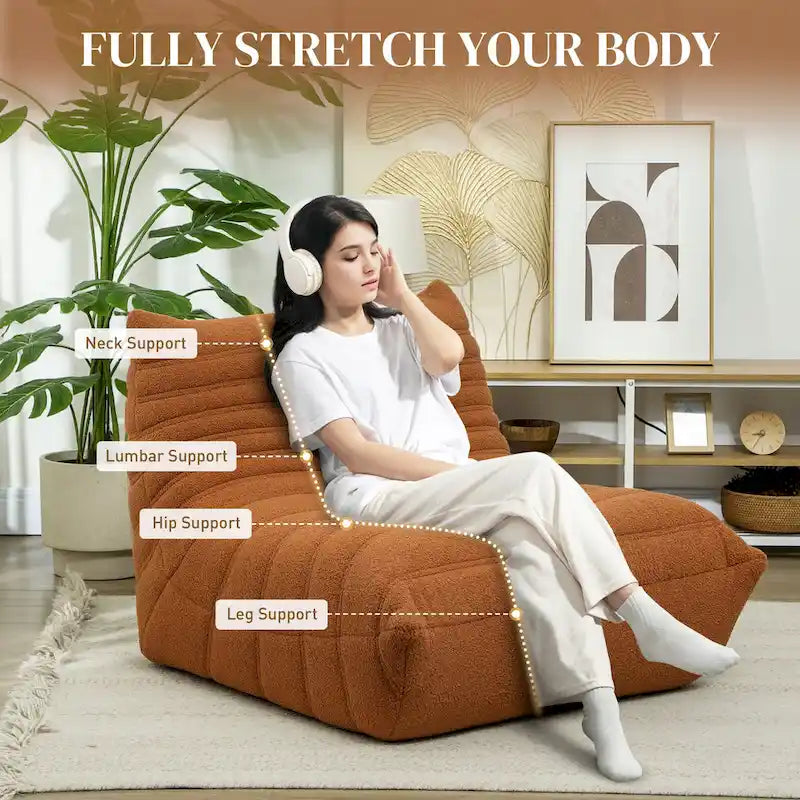 Pouf poire géant pour adultes, Canapé paresseux Fireside