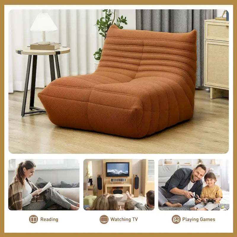 Pouf poire géant pour adultes, Canapé paresseux Fireside