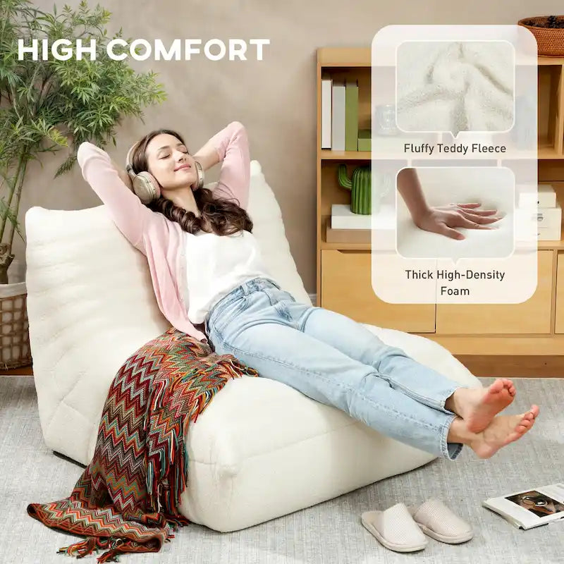 Pouf poire géant pour adultes, Canapé paresseux Fireside