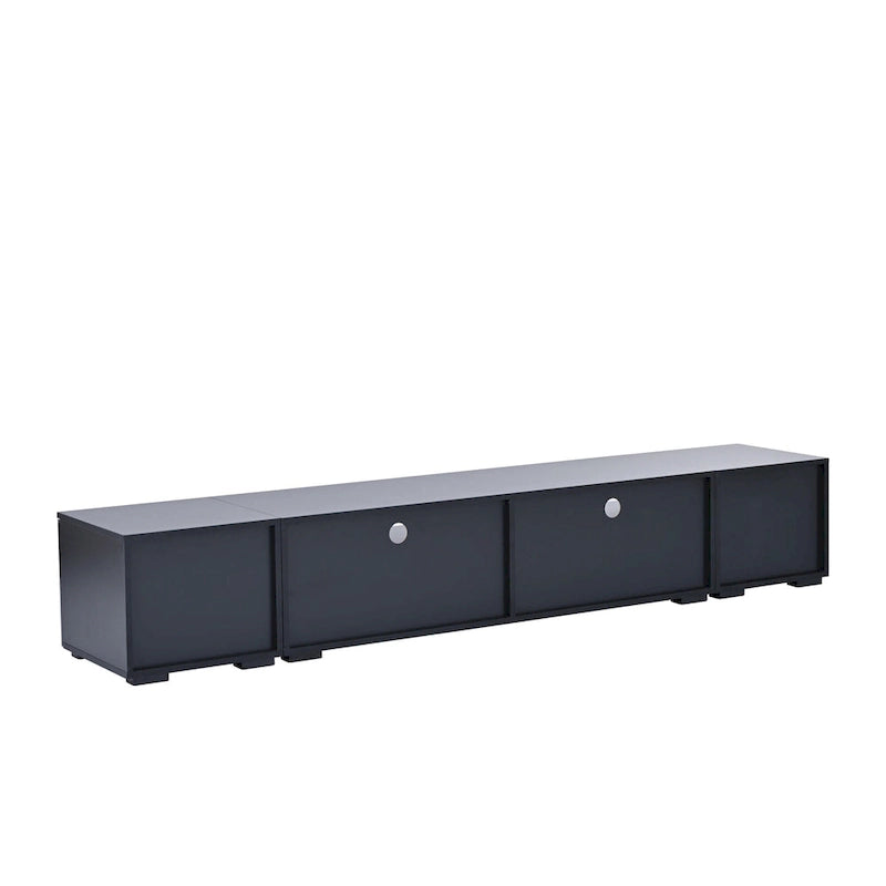 Meuble TV noir 82 avec portes à ouverture par pression