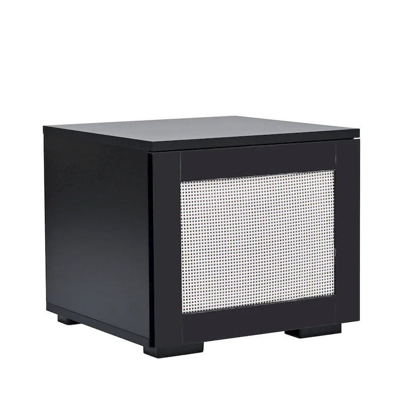 Meuble TV noir 82 avec portes à ouverture par pression