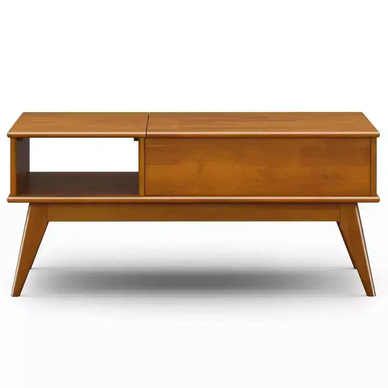 Table basse teck marron moderne