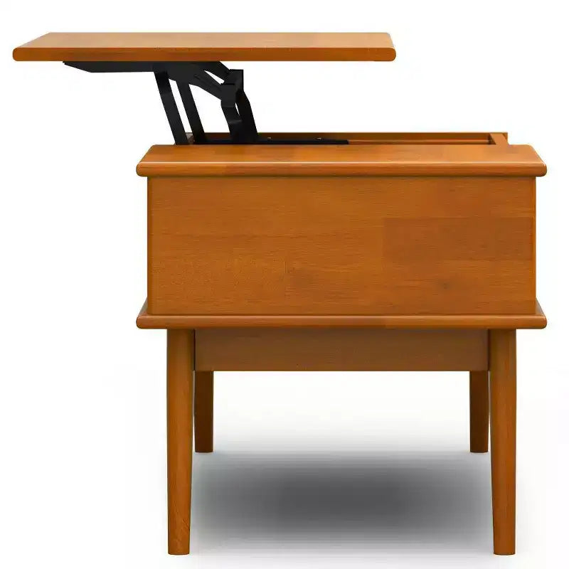 Table basse teck marron moderne