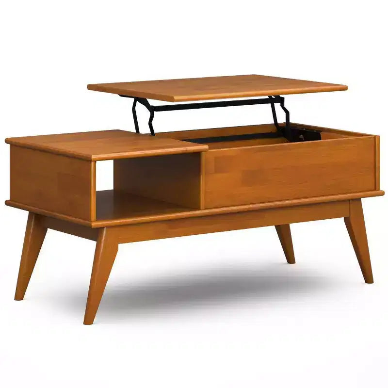 Table basse teck marron moderne