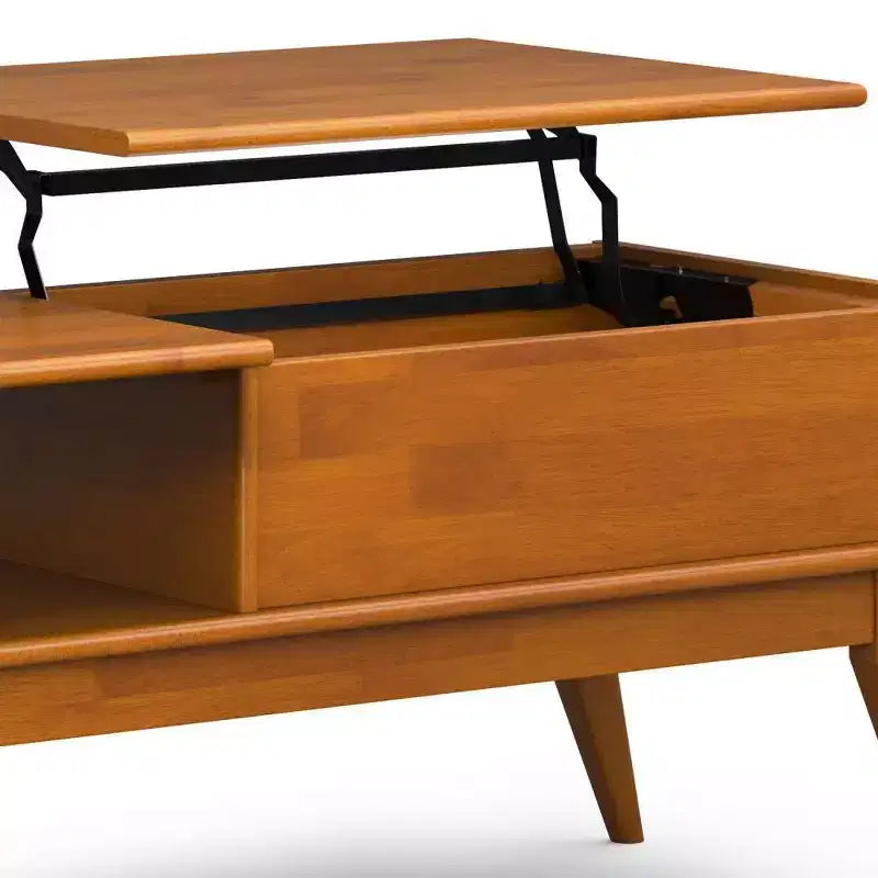 Table basse teck marron moderne