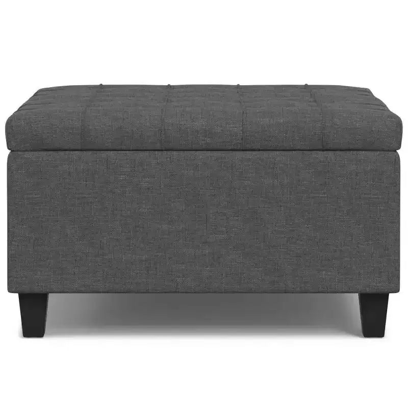 Petit pouf de rangement table basse carré