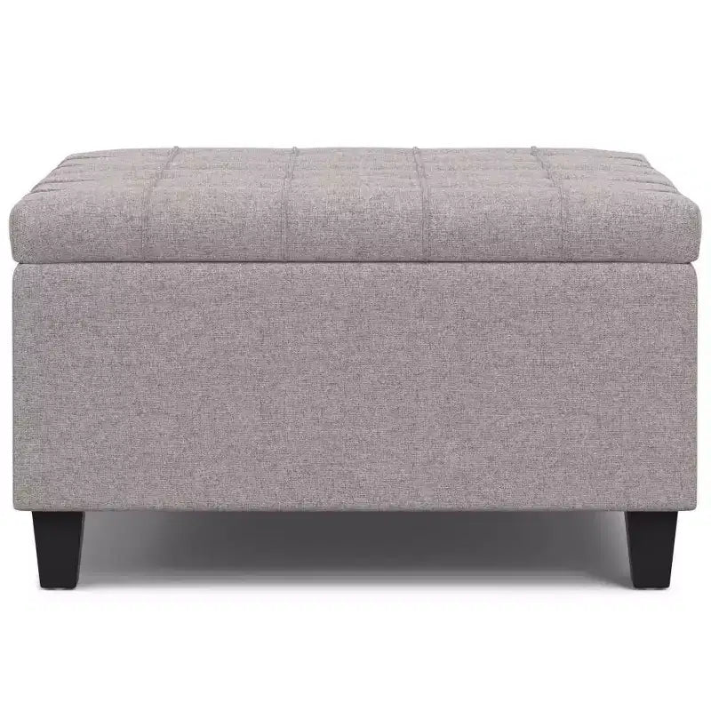 Petit pouf de rangement table basse carré