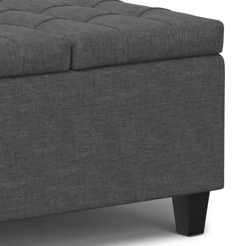 Petit pouf de rangement table basse carré