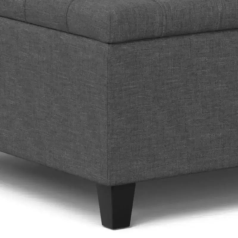 Petit pouf de rangement table basse carré