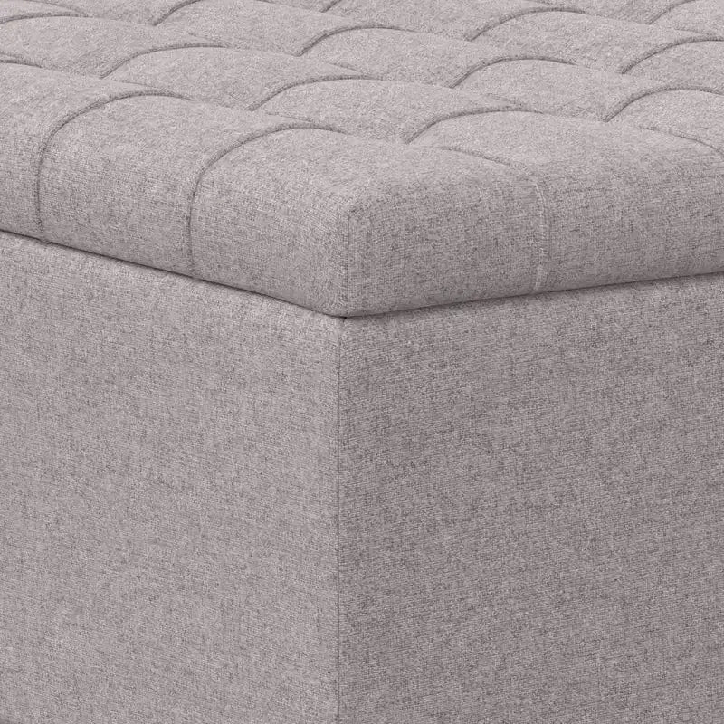 Petit pouf de rangement table basse carré